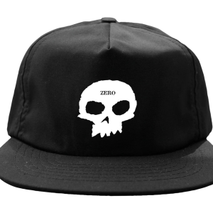 ZERO SKATEBOARDS
Single Skull Formless Snapback Cap - Black
